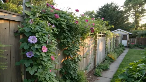 gardener inspecting plants for pests in summer
