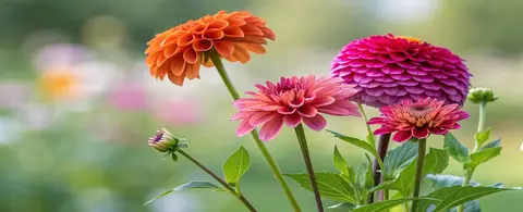 colorful easy-to-grow flowers in home garden