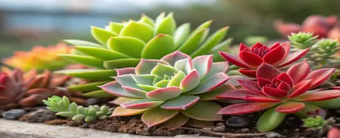 healthy succulent plants in pots for beginner gardeners