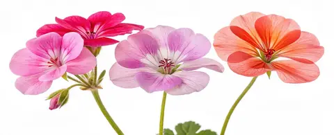 colorful geranium flowers thriving in garden