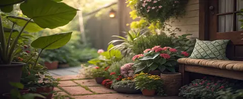 wooden raised garden beds with vegetables growing