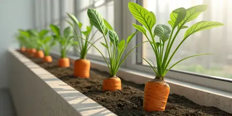gardener using simple trick to care for plants